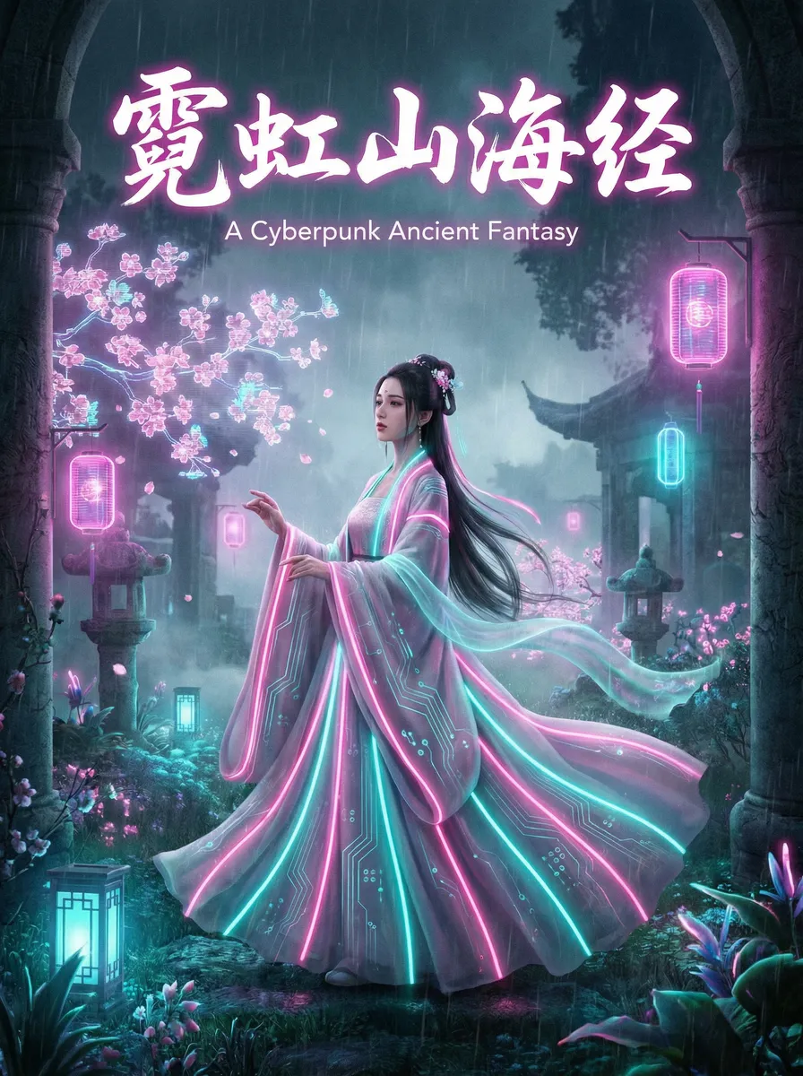 吃瓜群众 古风奇缘短剧 - 霓虹山海经海报